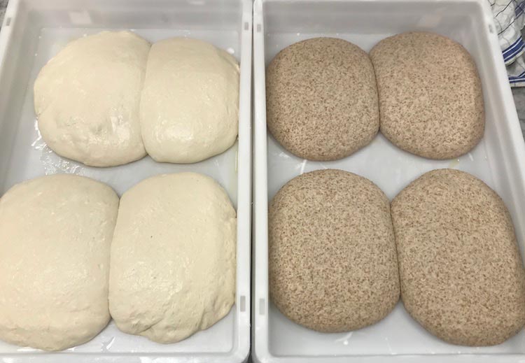 Multicereals and wholemeal pizza dough