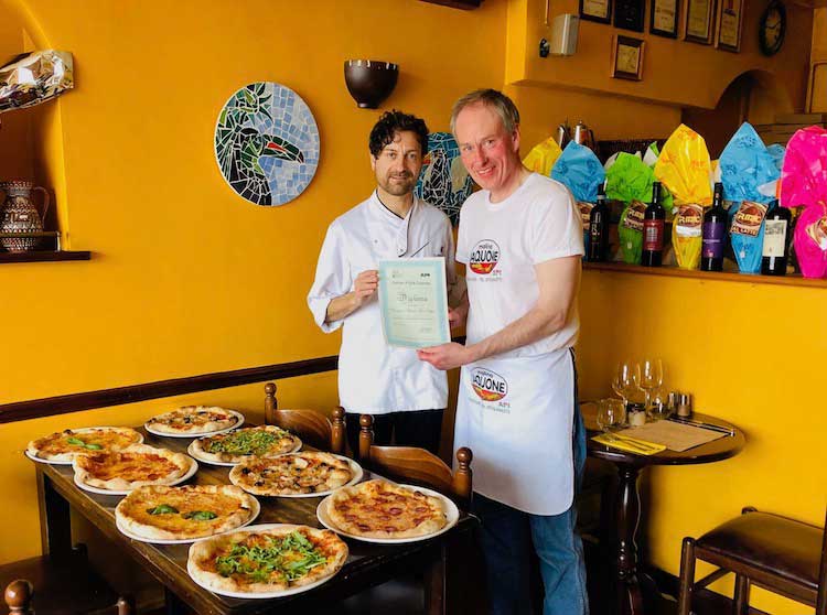 Pizza certificate and pizzas