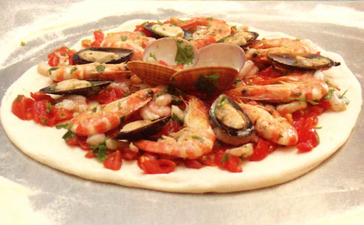 Pizza with sea food